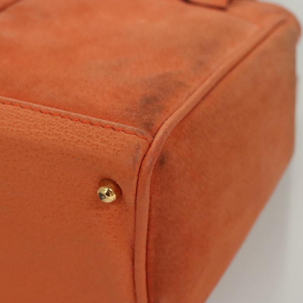 GUCCI Bamboo Hand Bag Suede Orange Gold 000 123 000 123 - Picture 12 of 16